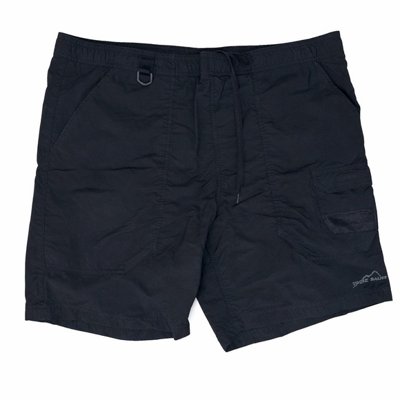Eddie Bauer Other - Eddie Bauer Mens Black Cargo Shorts XL Elastic Waist Hiking Fishing Outdoor Mesh